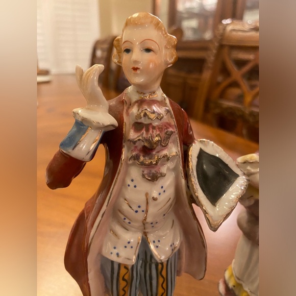 VINTAGE SET OF HAND PAINTED FERN OF JAPAN PORCELAIN FIGURINES - Picture 4 of 16